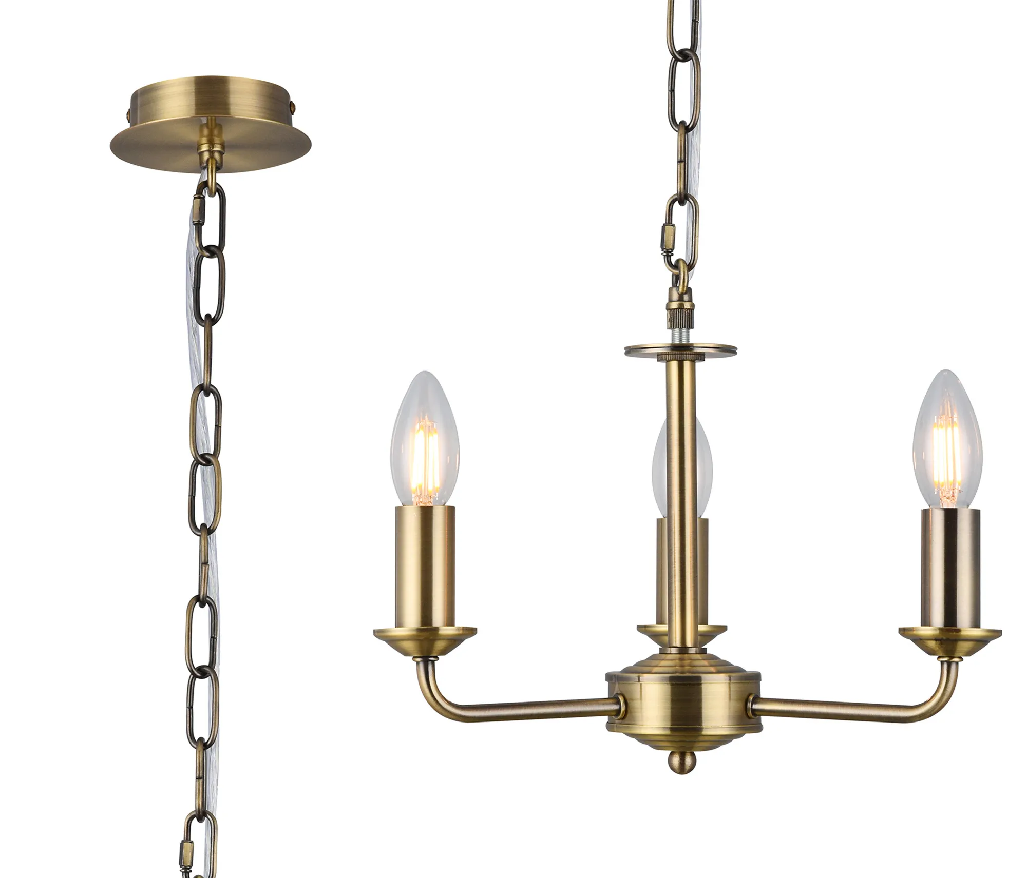 Banyan Pendant 3 Light Antique Brass
